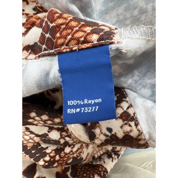 Apt. 9 Python Print Utility Jumpsuit Womens XXL Short Sleeve One Piece Tan - Picture 8 of 12